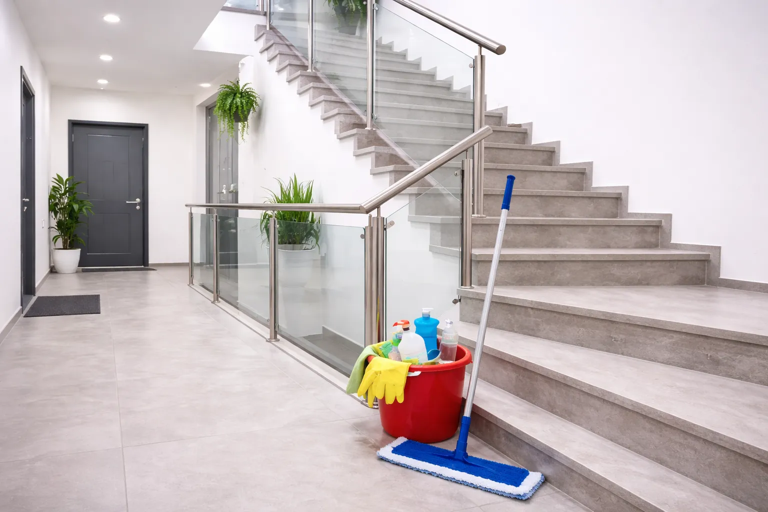 Treppenhausreinigung in Köln – sauberes und gepflegtes Treppenhaus in Mehrfamilienhaus